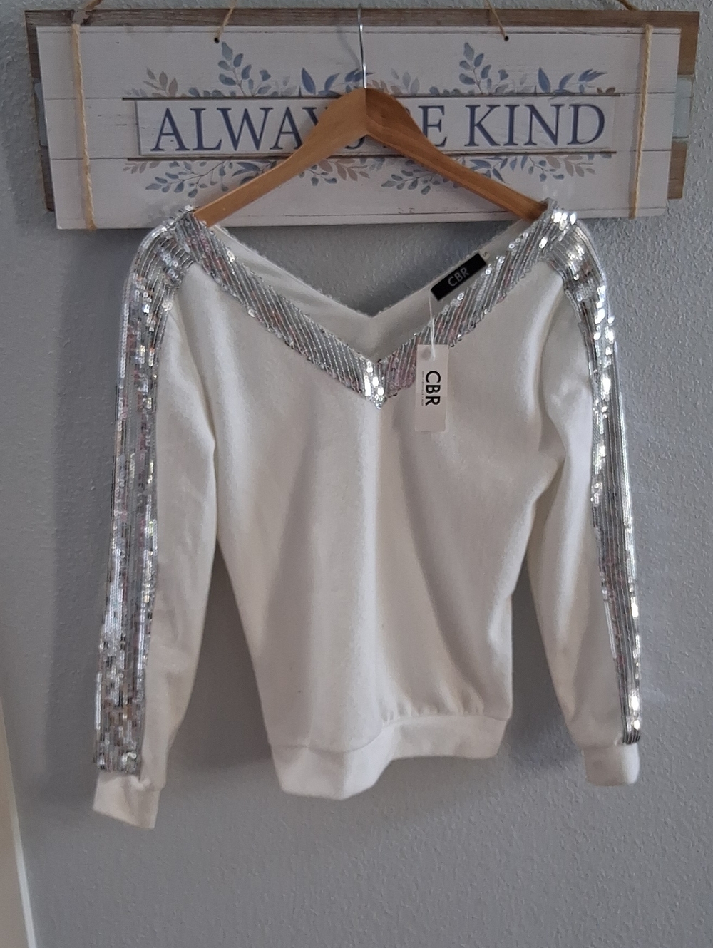 CBR Fleece Sequin Top